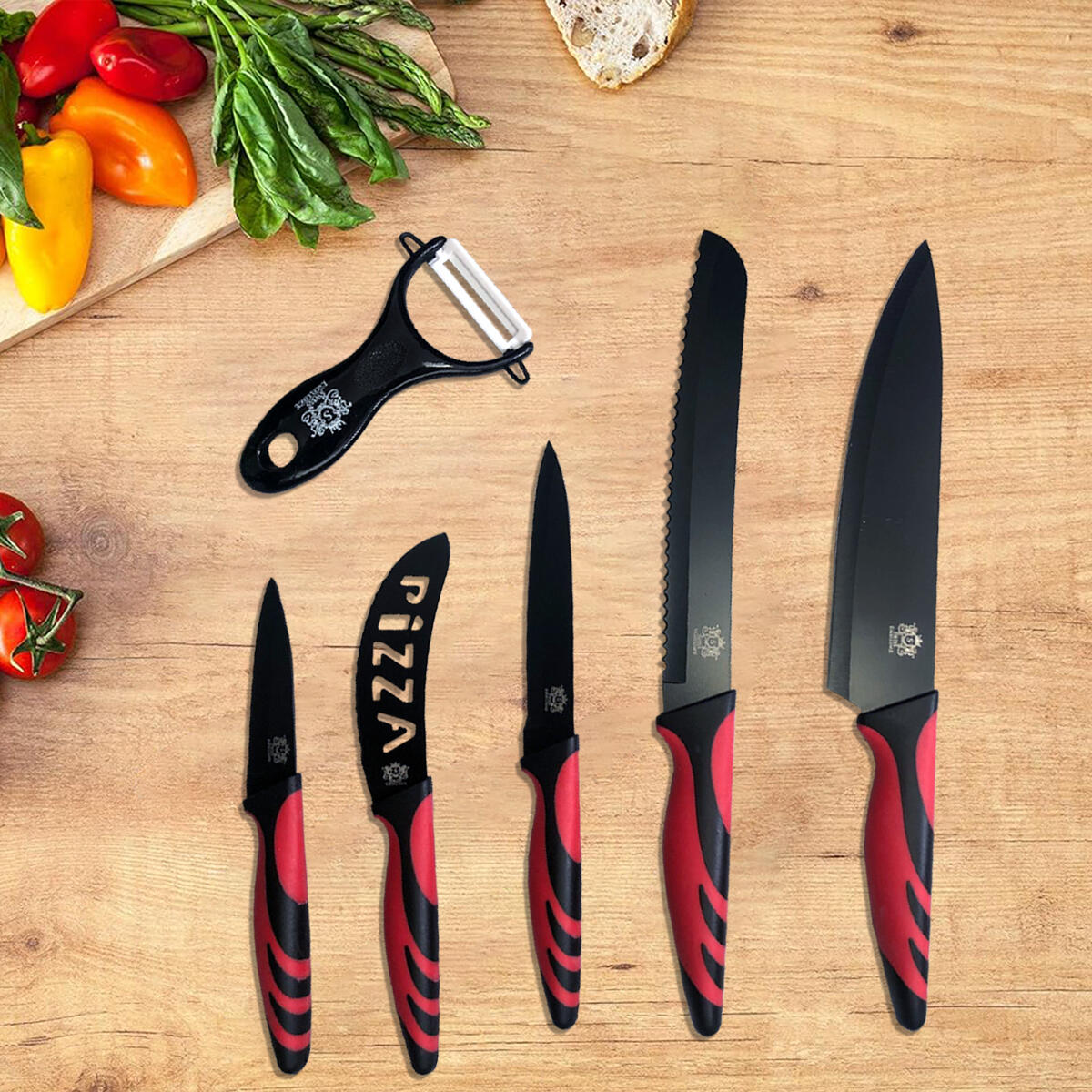 Set de Cuchillos Profesionales Black (6 Piezas)